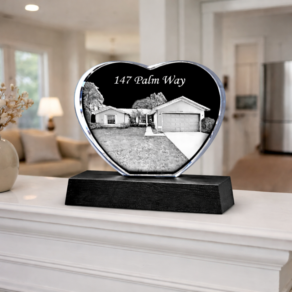 Personalized Closing Gift Heart Crystal