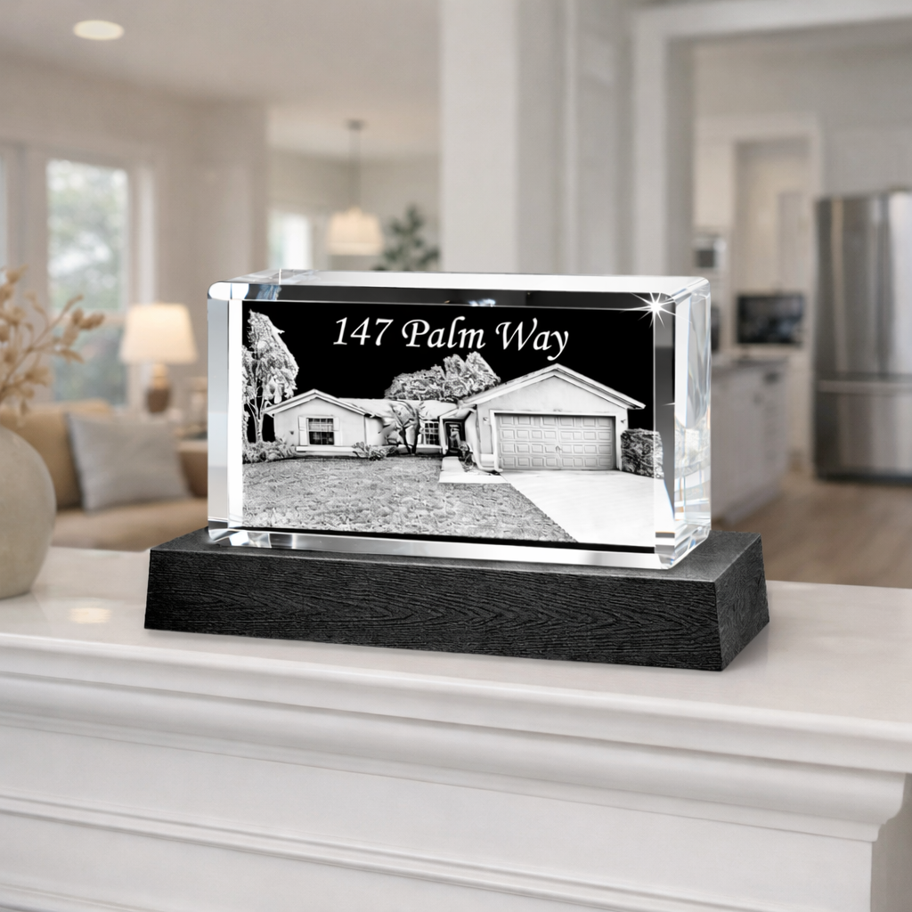 Personalized Closing Gift Mantle Crystal